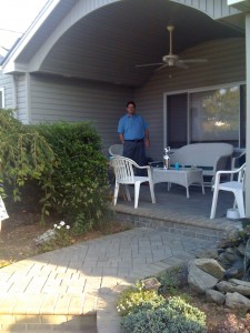 Daddy cueing the music for the ceremony